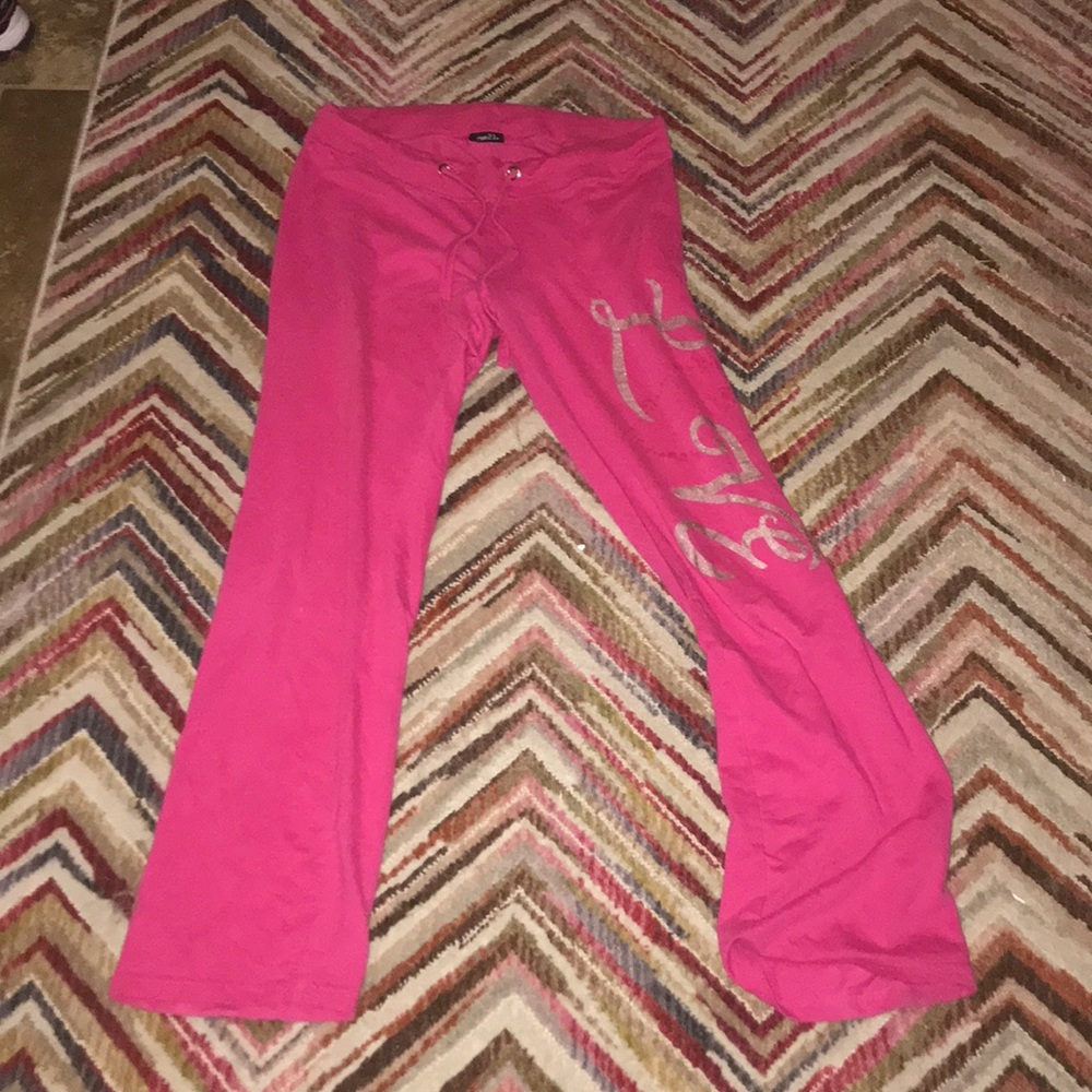 Pink sweat pants